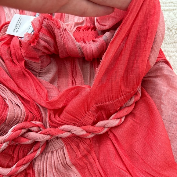 NWT Elena Makri pink striped silk Daphne mini dress - Picture 4 of 4